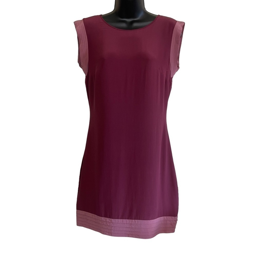Euc Guess by Marciano 100% silk dress, plum/dusty rose colour, size Small.